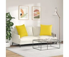 Sofa Pagalvės 2 vnt. audinys Šviesi geltona 60 x 60 cm