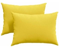 Sofa Pagalvės 2 pcs Šviesi geltona 70 x 50 cm audinys