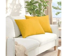 Sofa Pagalvės 2 pcs Šviesi geltona 70 x 50 cm