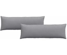 Sofa Pagalvės 2 pcs Šviesiai pilka 120 x 40 cm audinys
