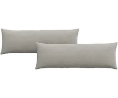 Sofa Pagalvės 2 pcs Šviesiai pilka 120 x 40 cm audinys