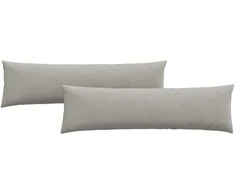 Sofa Pagalvės 2 pcs Šviesiai pilka 145 x 40 cm audinys