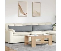 Sofa Pagalvės 2 pcs Šviesiai pilka 145 x 40 cm audinys