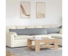 Sofa Pagalvės 2 pcs Šviesiai pilka 200 x 40 cm audinys