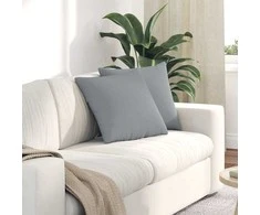 Sofa Pagalvės 2 pcs Šviesiai pilka 45 x 45 cm audinys