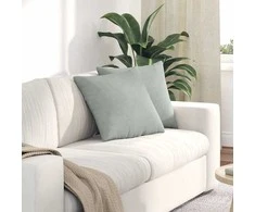 Sofa Pagalvės 2 pcs Šviesiai pilka 45 x 45 cm