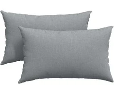 Sofa Pagalvės 2 pcs Šviesiai pilka 50 x 30 cm audinys