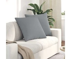 Sofa Pagalvės 2 pcs Šviesiai pilka 60 x 60 cm audinys