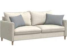 Sofa Pagalvės 2 pcs Šviesiai pilka 60 x 40 cm audinys