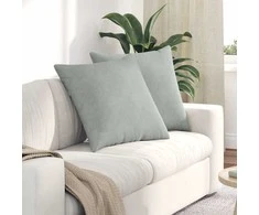 Sofa Pagalvės 2 pcs Šviesiai pilka 60 x 60 cm