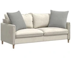Sofa Pagalvės 2 vnt. audinys Šviesiai pilka 60 x 60 cm