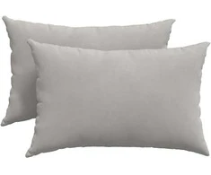 Sofa Pagalvės 2 pcs Šviesiai pilka 60 x 40 cm audinys