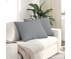 Sofa Pagalvės 2 pcs Šviesiai pilka 70 x 50 cm audinys