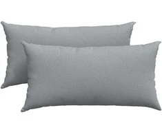 Sofa Pagalvės 2 pcs Šviesiai pilka 80 x 40 cm audinys