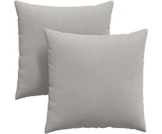 Sofa Pagalvės 2 pcs Šviesiai pilka 80 x 80 cm audinys