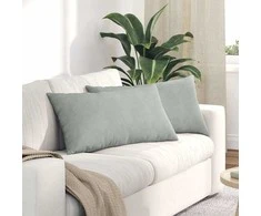 Sofa Pagalvės 2 pcs Šviesiai pilka 80 x 40 cm