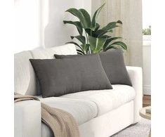 Sofa Pagalvės 2 pcs Šviesiai pilka 80 x 40 cm