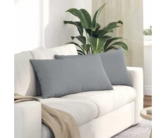 Sofa Pagalvės 2 pcs Šviesiai pilka 80 x 40 cm audinys