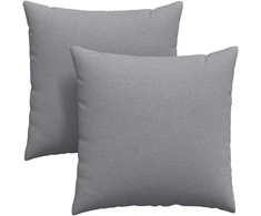 Sofa Pagalvės 2 pcs Šviesiai pilka 80 x 80 cm audinys