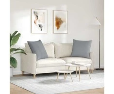 Sofa Pagalvės 2 vnt. audinys Šviesiai pilka 80 x 80 cm