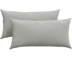Sofa Pagalvės 2 pcs Šviesiai pilka 80 x 40 cm audinys
