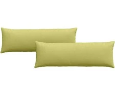 Sofa Pagalvės 2 pcs Šviesiai žalia 120 x 40 cm audinys
