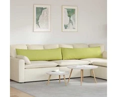 Sofa Pagalvės 2 pcs Šviesiai žalia 145 x 40 cm audinys