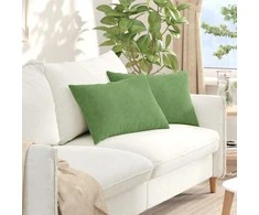 Sofa Pagalvės 2 pcs Šviesiai žalia 60 x 40 cm
