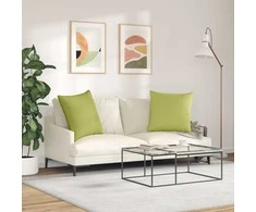 Sofa Pagalvės 2 vnt. audinys Šviesiai žalia 60 x 60 cm