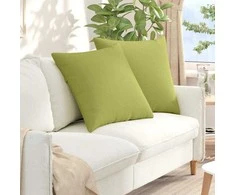 Sofa Pagalvės 2 pcs Šviesiai žalia 60 x 60 cm audinys
