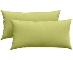 Sofa Pagalvės 2 pcs Šviesiai žalia 80 x 40 cm audinys