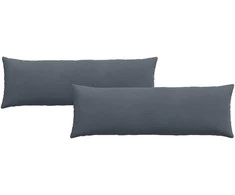 Sofa Pagalvės 2 pcs Tamsiai pilka 120 x 40 cm