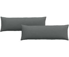 Sofa Pagalvės 2 pcs Tamsiai pilka 120 x 40 cm audinys