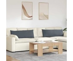 Sofa Pagalvės 2 pcs Tamsiai pilka 120 x 40 cm