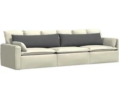 Sofa Pagalvės 2 vnt. audinys Tamsiai pilka 145 x 40 cm