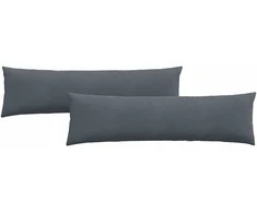 Sofa Pagalvės 2 pcs Tamsiai pilka 145 x 40 cm