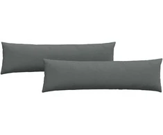 Sofa Pagalvės 2 pcs Tamsiai pilka 145 x 40 cm audinys