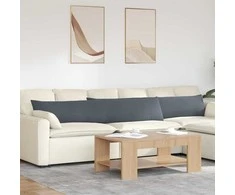 Sofa Pagalvės 2 pcs Tamsiai pilka 200 x 40 cm
