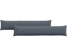 Sofa Pagalvės 2 pcs Tamsiai pilka 200 x 40 cm