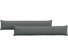 Sofa Pagalvės 2 pcs Tamsiai pilka 200 x 40 cm audinys