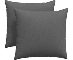 Sofa Pagalvės 2 pcs Tamsiai pilka 45 x 45 cm audinys