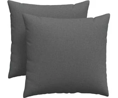 Sofa Pagalvės 2 pcs Tamsiai pilka 45 x 45 cm audinys
