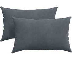 Sofa Pagalvės 2 pcs Tamsiai pilka 50 x 30 cm Kordūrinis audinys