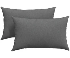 Sofa Pagalvės 2 pcs Tamsiai pilka 50 x 30 cm audinys