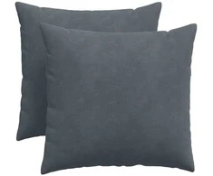 Sofa Pagalvės 2 pcs Tamsiai pilka 50 x 50 cm Kordūrinis audinys