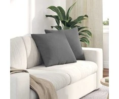 Sofa Pagalvės 2 pcs Tamsiai pilka 50 x 50 cm audinys