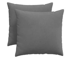 Sofa Pagalvės 2 pcs Tamsiai pilka 50 x 50 cm audinys
