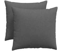 Sofa Pagalvės 2 pcs Tamsiai pilka 50 x 50 cm audinys