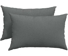 Sofa Pagalvės 2 pcs Tamsiai pilka 60 x 40 cm audinys