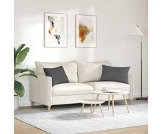 Sofa Pagalvės 2 pcs Tamsiai pilka 60 x 40 cm Kordūrinis audinys
